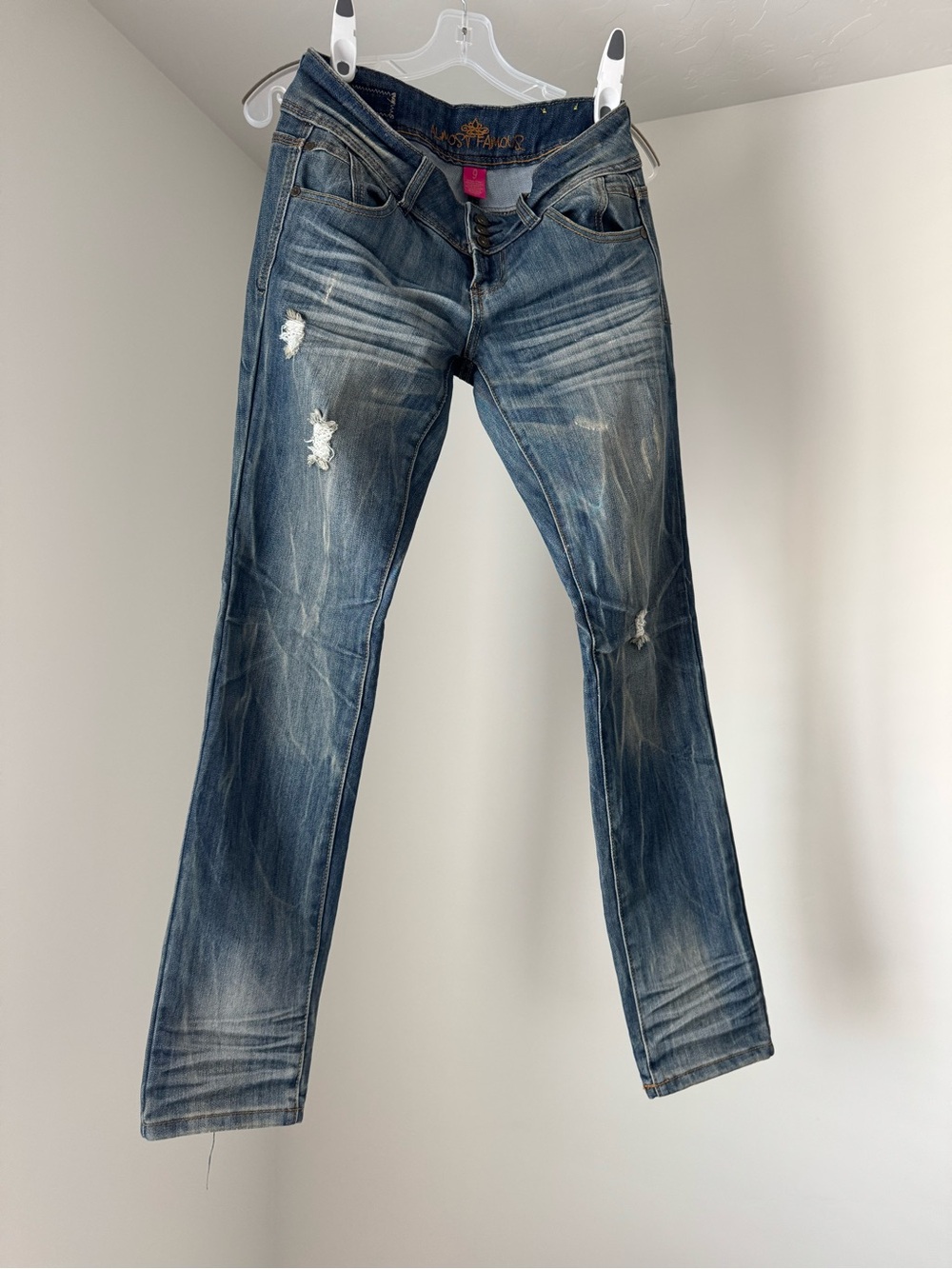 Almost Famous Women's Skinny Jeans in Medium Blue Wash